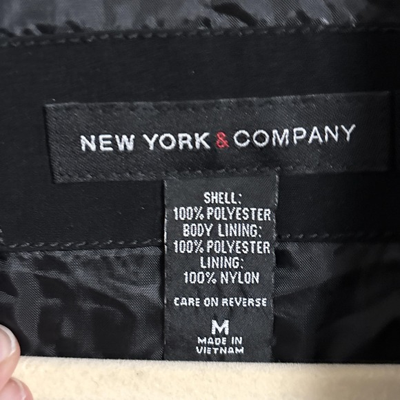 New York Co Trench Coat M Black Belted Long Rain Jacket Classic Retro Fall Layer - Picture 10 of 13